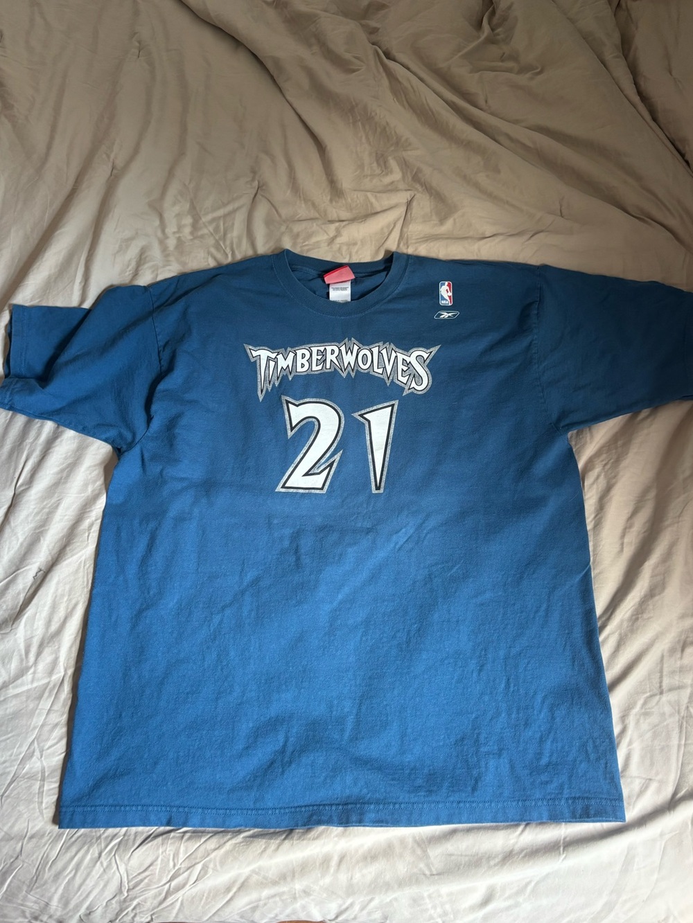 Timberwolves Garnett #21 Men's Tee XL